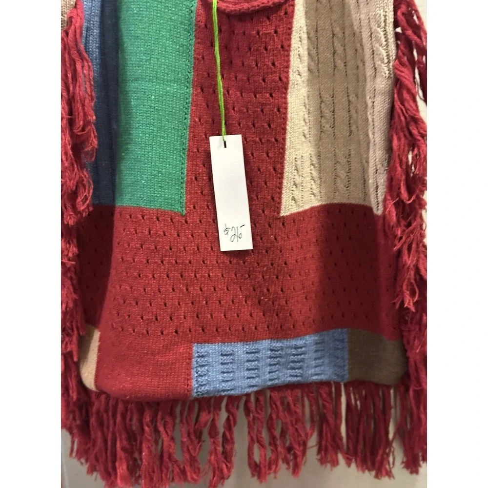 Festival Color Block Handmade Hobo Bag Fringe Deep Towel Phone Hat Drink‎ Sandal